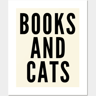 Books and Cats and Books and Cats Posters and Art